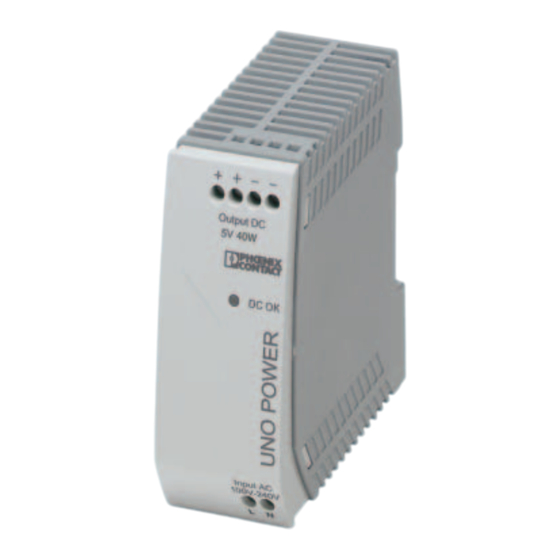Phoenix Contact UNO-PS/1AC/5DC/40W Bedienungsanleitung