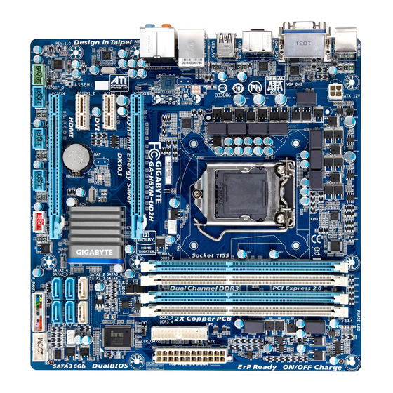Gigabyte GA-H67M-UD2H Benutzerhandbuch