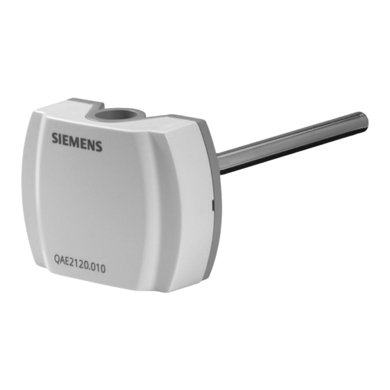 Siemens Symaro QAE21 series Handbuch