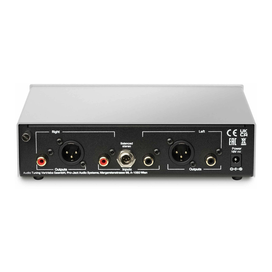 Pro-Ject Audio Systems Phono Box S3 B Bedienungsanleitung