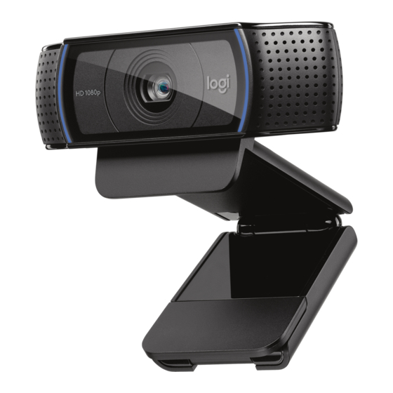 Logitech HD Pro Webcam C920 Handbuch