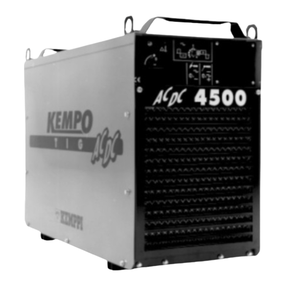 Kemppi KEMPOTIG 4500 AC/DC Gebrauchsanweisung
