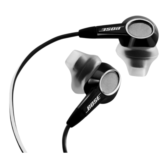 Bose In-ear headphones Bedienungsanleitung