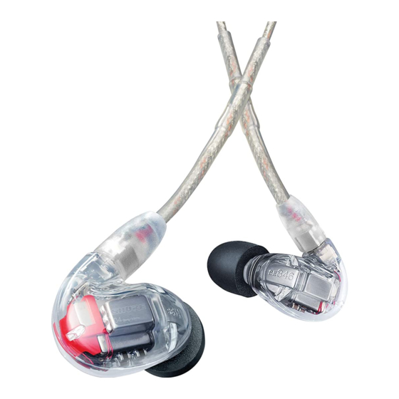 Shure SOUND ISOLATING SE846 Bedienungsanleitung