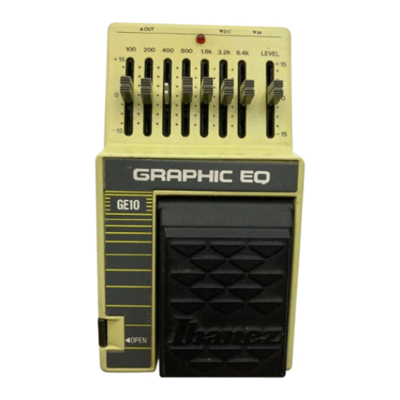Ibanez GRAPHIC EQ GE10 Bedienungsanleitung