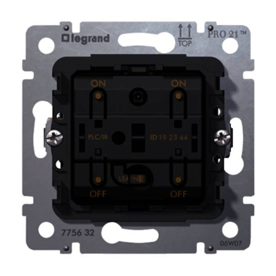 LEGRAND In One PRO 21 7756 18 Bedienungsanleitung