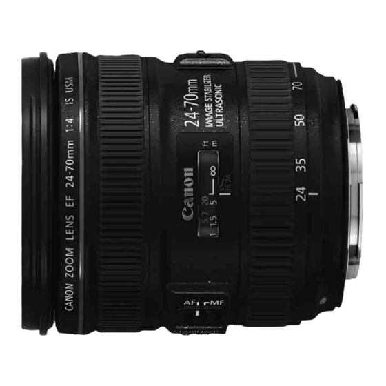 Canon ef24-70mm f/4L IS USM Bedienungsanleitung