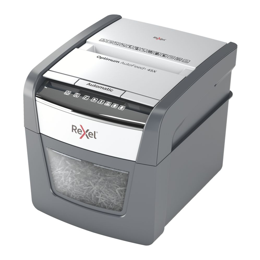 Rexel Optimum AutoFeed+ 45X Handbuch