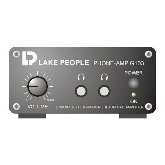 Lake People Phone-AMP G103 S Bedienungsanleitung