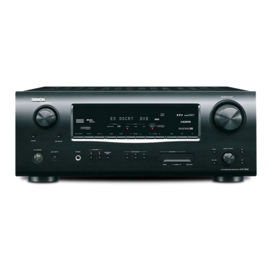 Denon AV SURROUND RECEIVERAVR-1908 Bedienungsanleitung