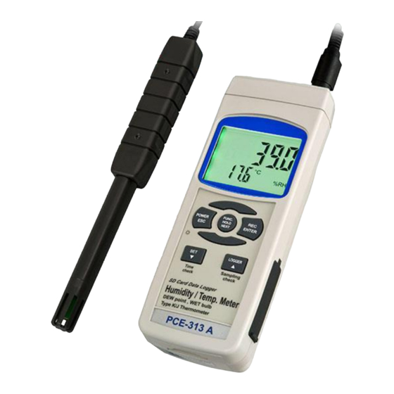 PCE Instruments 313A Bedienungsanleitung