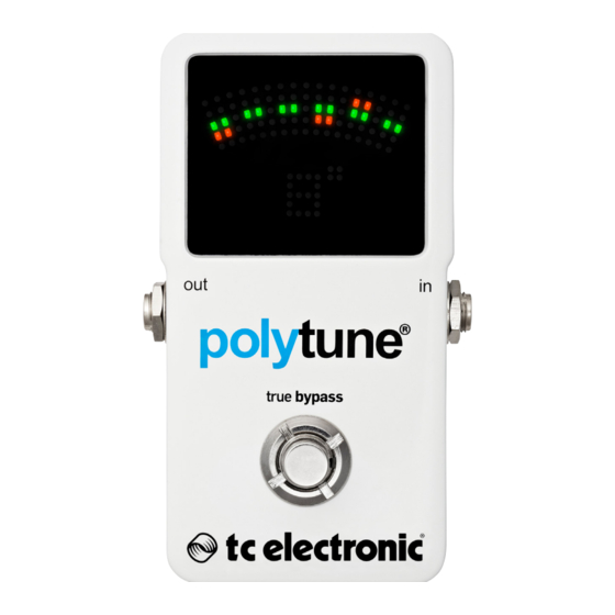 TC Electronic PolyTune2 Bedienungsanleitung