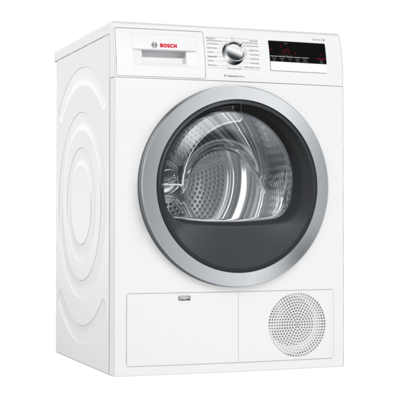 Bosch WTH852H1 Gebrauchs- Und Aufstellanleitung