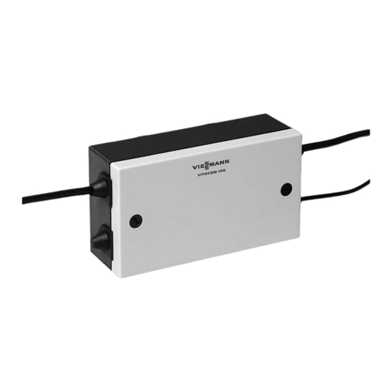 Viessmann VITOCOM 100 Montage- Und Serviceanleitung
