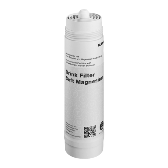 Blanco Drink Filter Soft Magnesium M Bedienungsanleitung