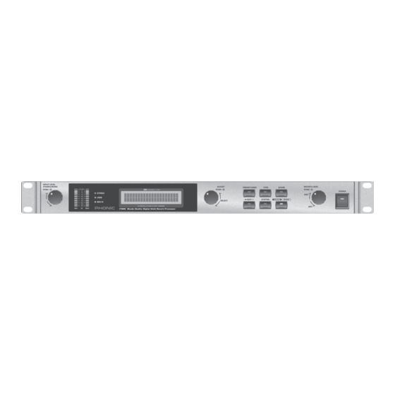 Phonic I7300 Reverbmaster Bedienungsanleitung