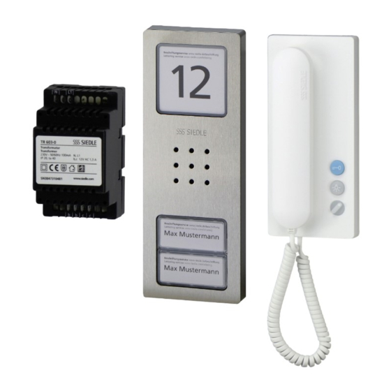 SSS Siedle SET CA 812-1 Produktinformation