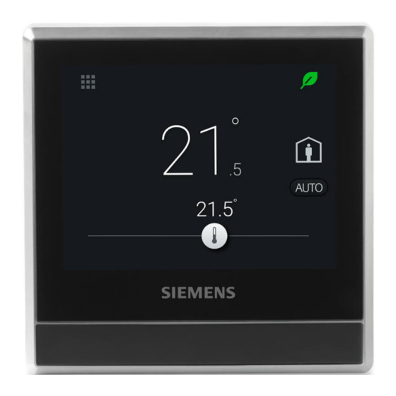 Siemens RDS110.R Kurzanleitung