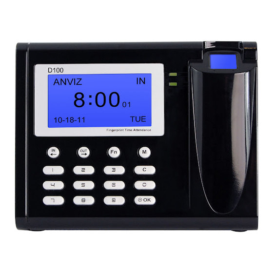 Anviz D100 Serie Bedienungsanleitung