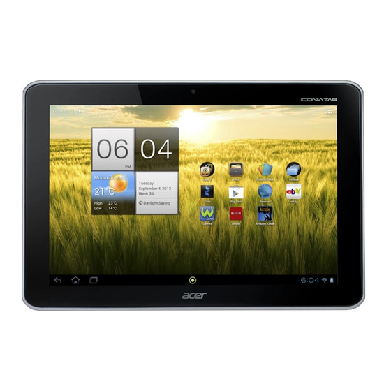 Acer Iconia Tab A210 Benutzerhandbuch