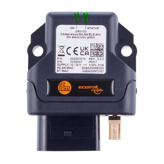ifm CANwireless CR3133 Betriebsanleitung