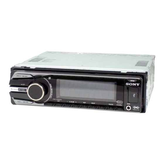 Sony CDX-GT650UI Bedienungsanleitung