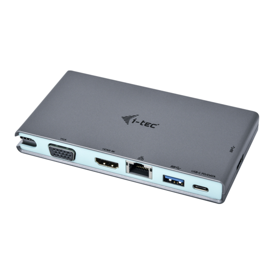 i-tec C31TRAVELDOCKPD Handbücher