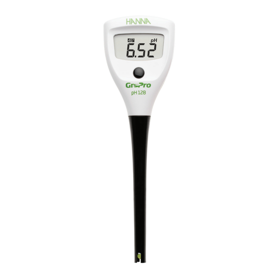 Hanna Instruments GroPro pH128 Bedienungsanleitung