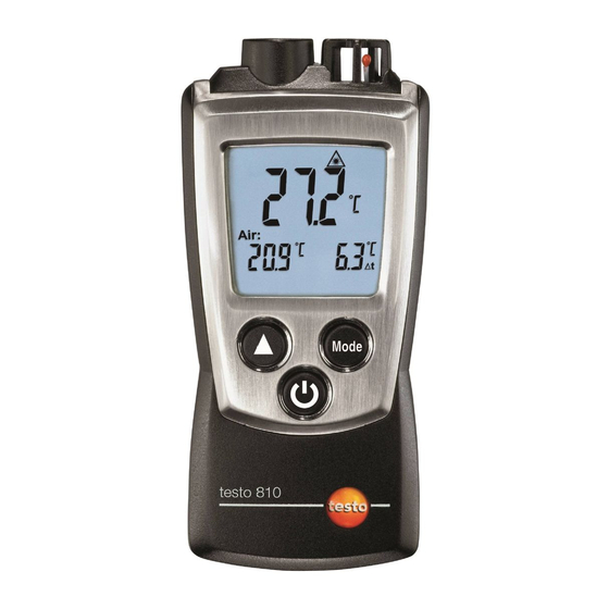 testo 810 Bedienungsanleitung