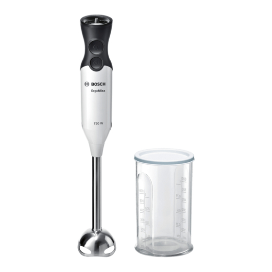 Bosch ErgoMixx MS6-Serie Gebrauchsanleitung