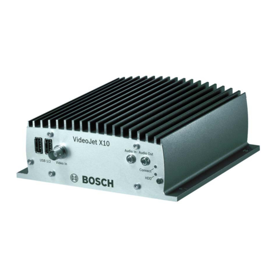 Bosch VideoJet X10 Installationshandbuch