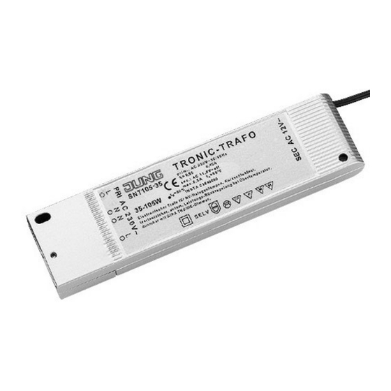 Jung TRONIC-Trafo Bedienungsanleitung