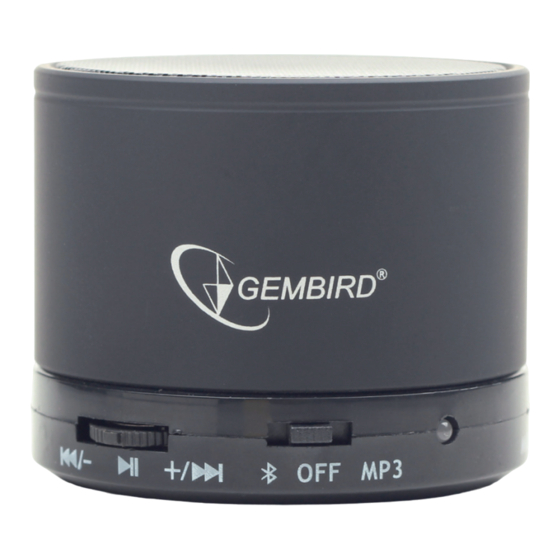 Gembird SPK-BT-003 Benutzerhandbuch