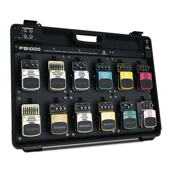 Behringer PB1000 Bedienungsanleitung