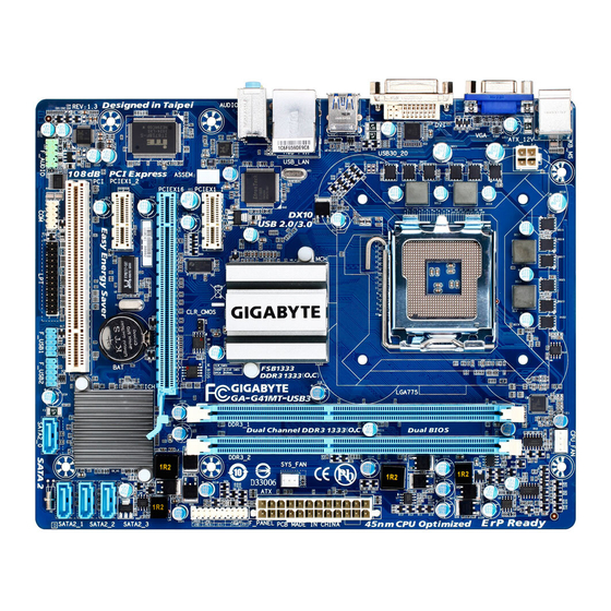 Gigabyte GA-G41MT-USB3 Benutzerhandbuch