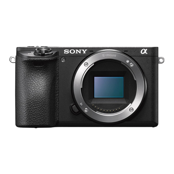 Sony Alpha a6500 Gebrauchsanleitung