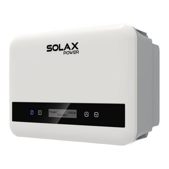 SolaX Power X1-MINI G4 0.6 kW Installationshandbuch