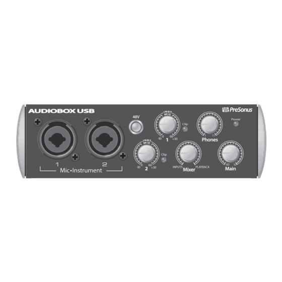 PRESONUS AudioBox USB Kurzanleitung
