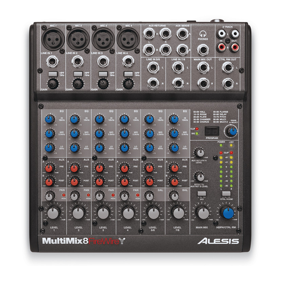 Alesis MultiMix8 FireWire Bedienungsanleitung