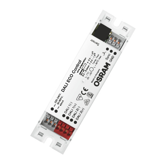 OSRAM DALIeco Control Bedienungsanleitung