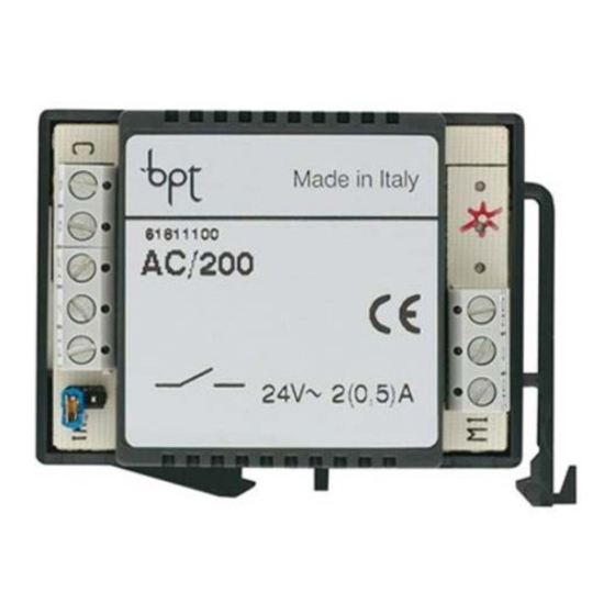 Bpt RC/200 Installationsanleitung