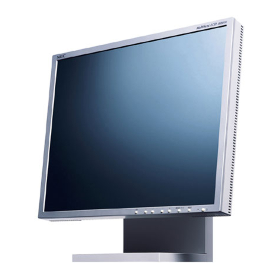 NEC MultiSync LCD1880SX Bedienungsanleitung
