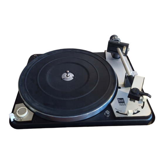 Dual 1009 Service-Instruktion