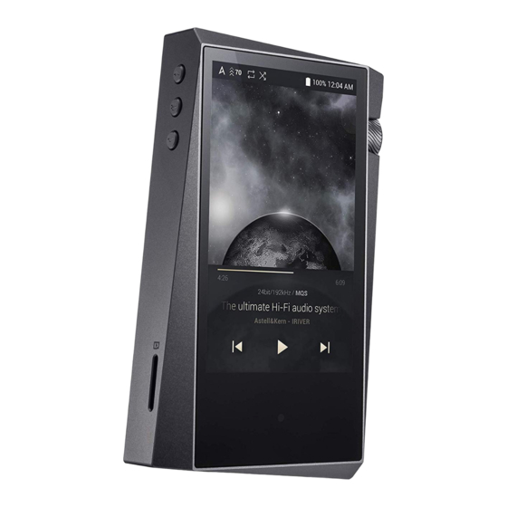 Astell & Kern SR15 Benutzeranleitung