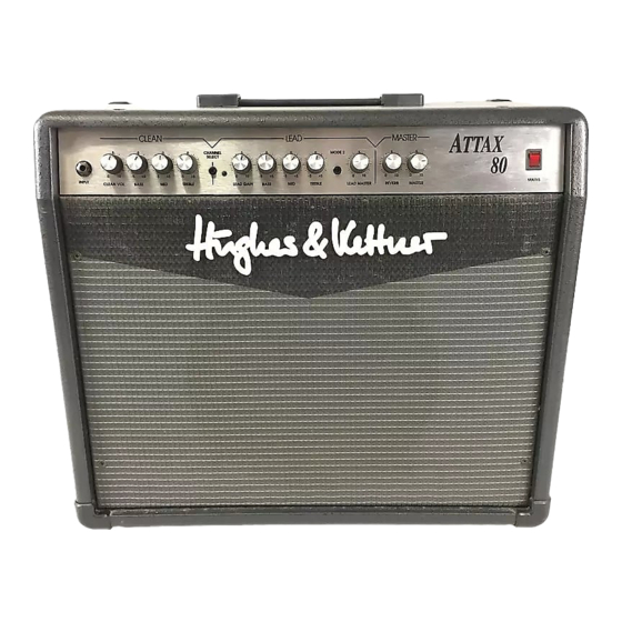 Hughes & Kettner Attax 80 Bedienungsanleitung