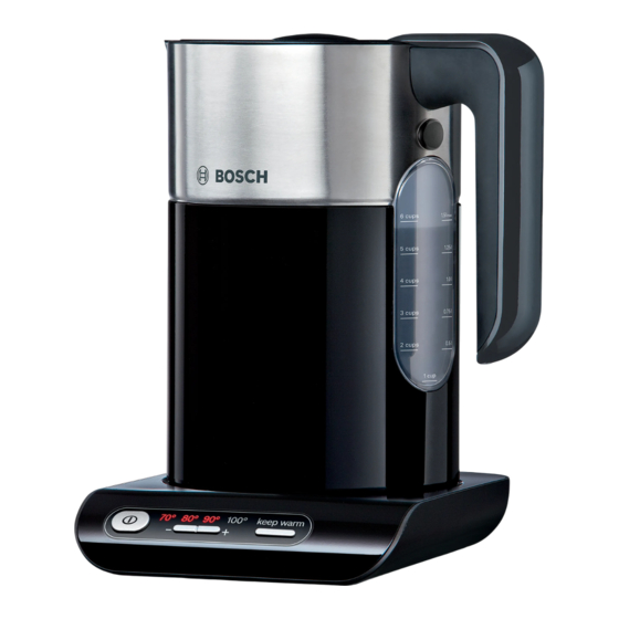 Bosch Styline Collection TWK86 Serie Gebrauchsanleitung