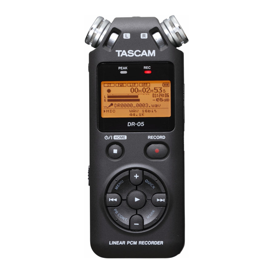 Tascam DR-05 Referenzhandbuch