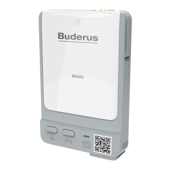 Buderus MX400 Bedienungsanleitung