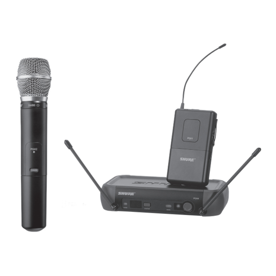 Shure PGX Schnellstartanleitung