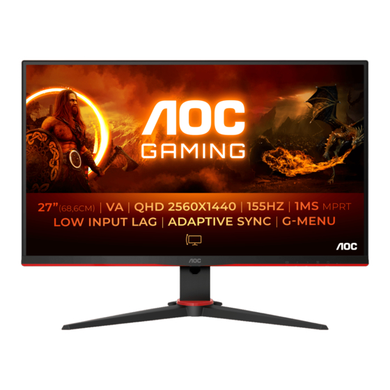 AOC GAMING Q27G2E/BK Handbücher